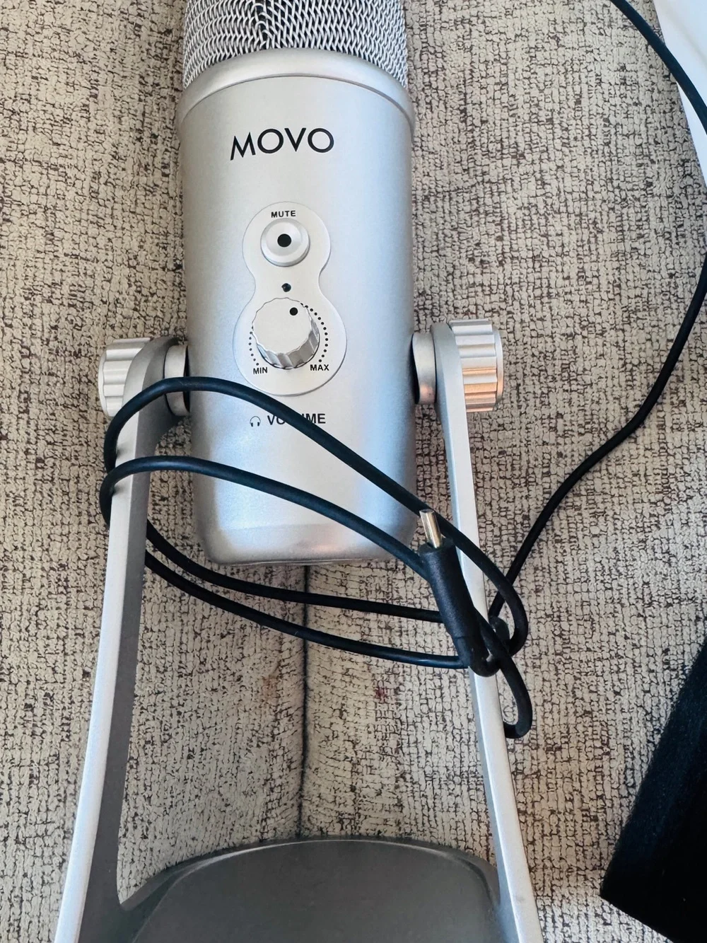 OVO (Movo) Silver USB Desktop Microphone with Stand